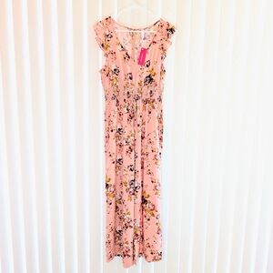 Xhilaration, Pink Floral Jumpsuit Romper, Women's, Small, New With Tags